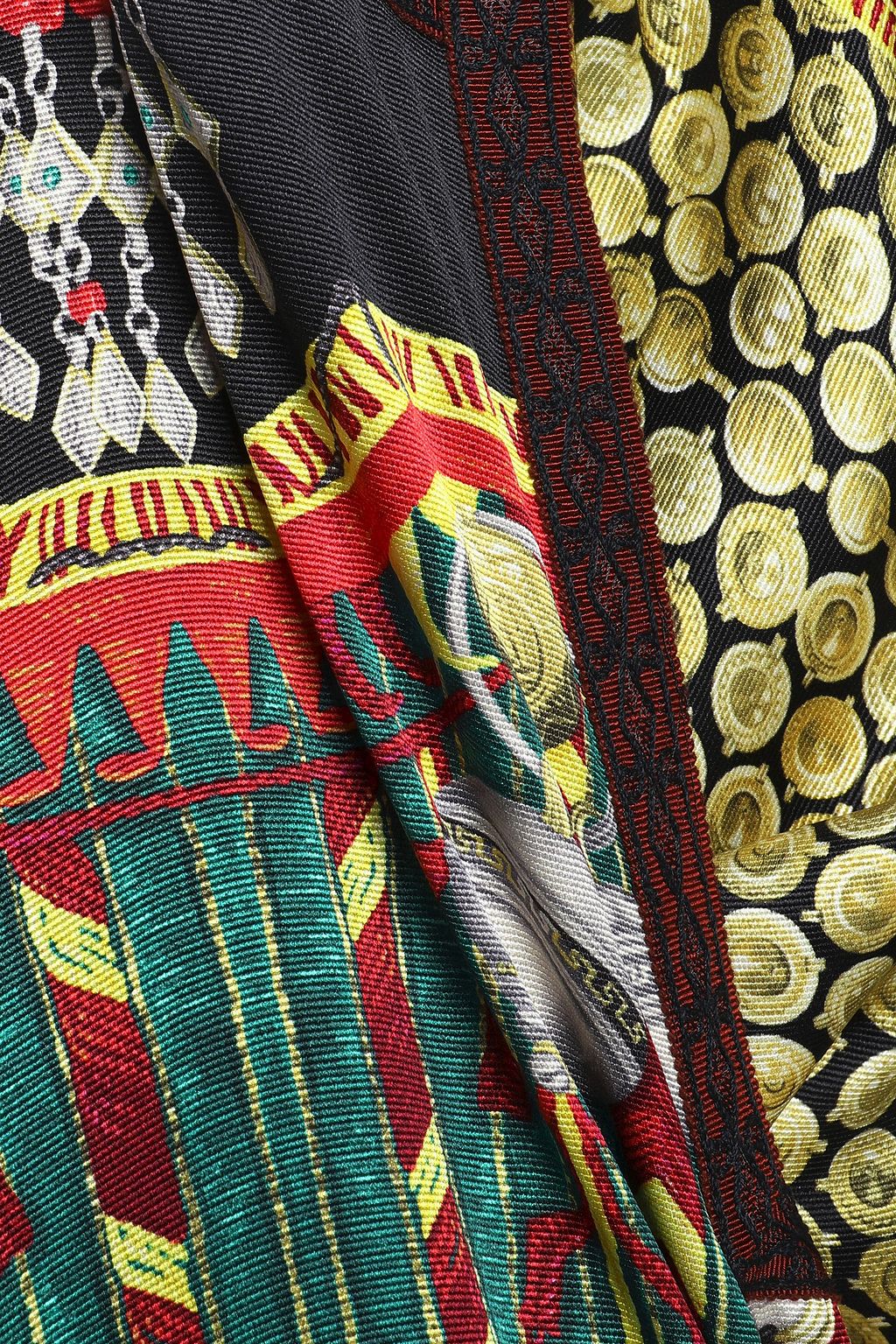 ETRO Printed silk-faille mini dress
