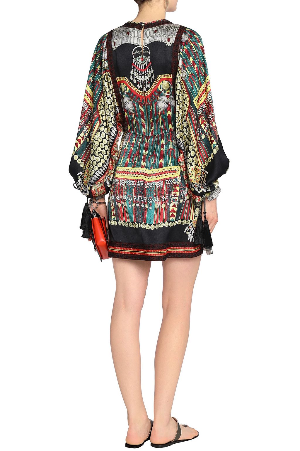 ETRO Printed silk-faille mini dress