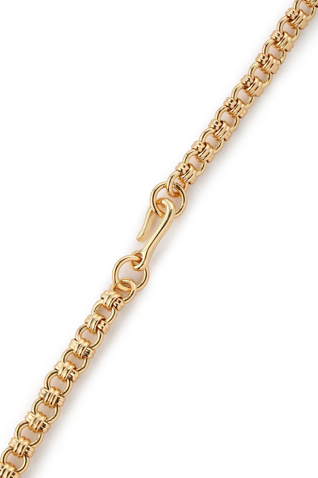 KENNETH JAY LANE Gold-tone, crystal and enamel necklace