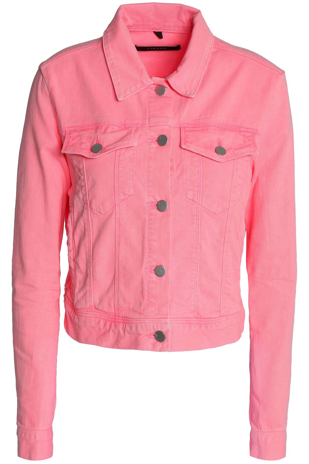 bright pink denim jacket