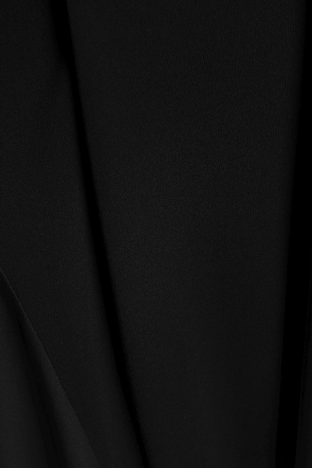 VIONNET Wrap-effect crepe de chine-paneled silk-jersey dress