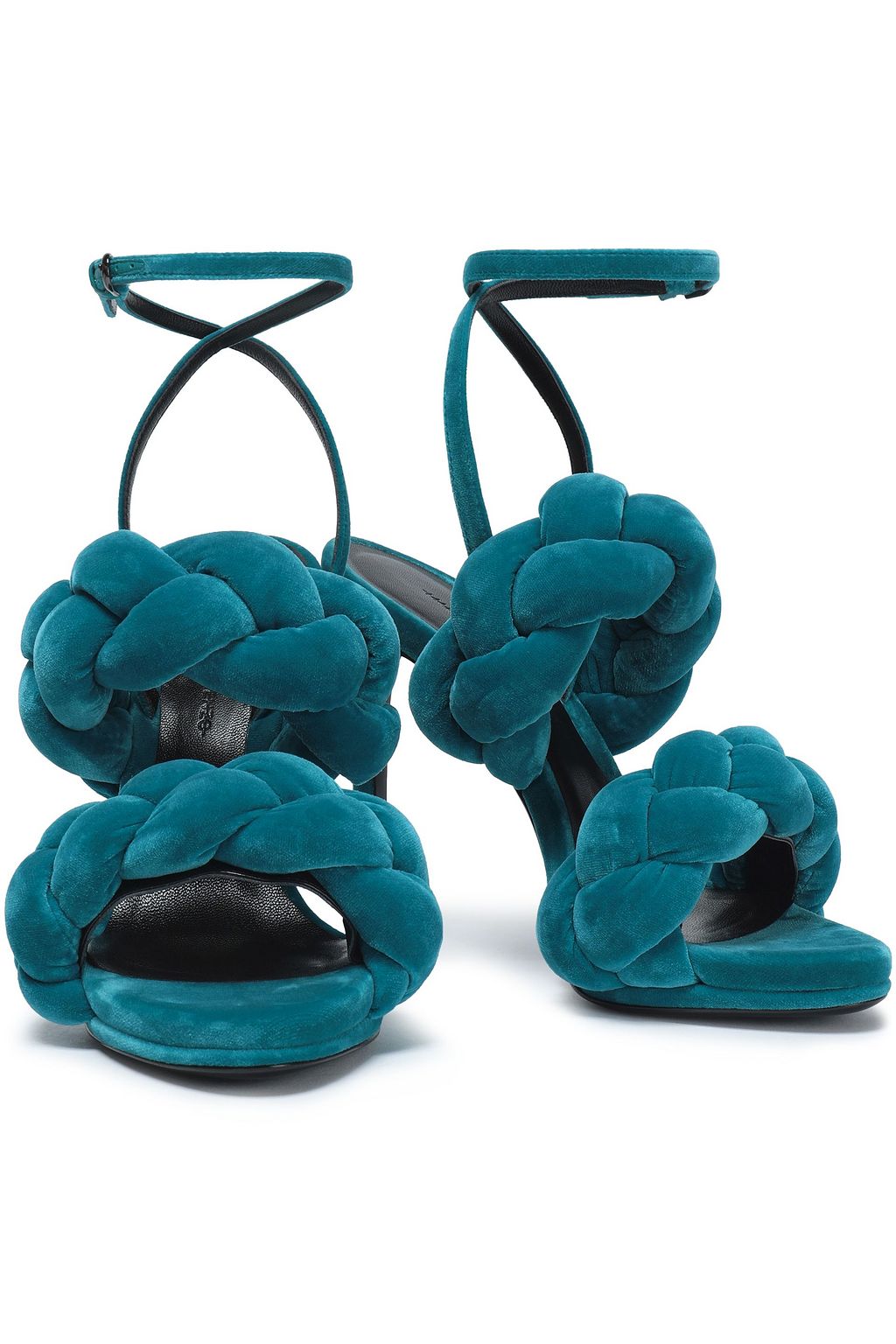 MARCO DE VINCENZO Braided velvet sandals