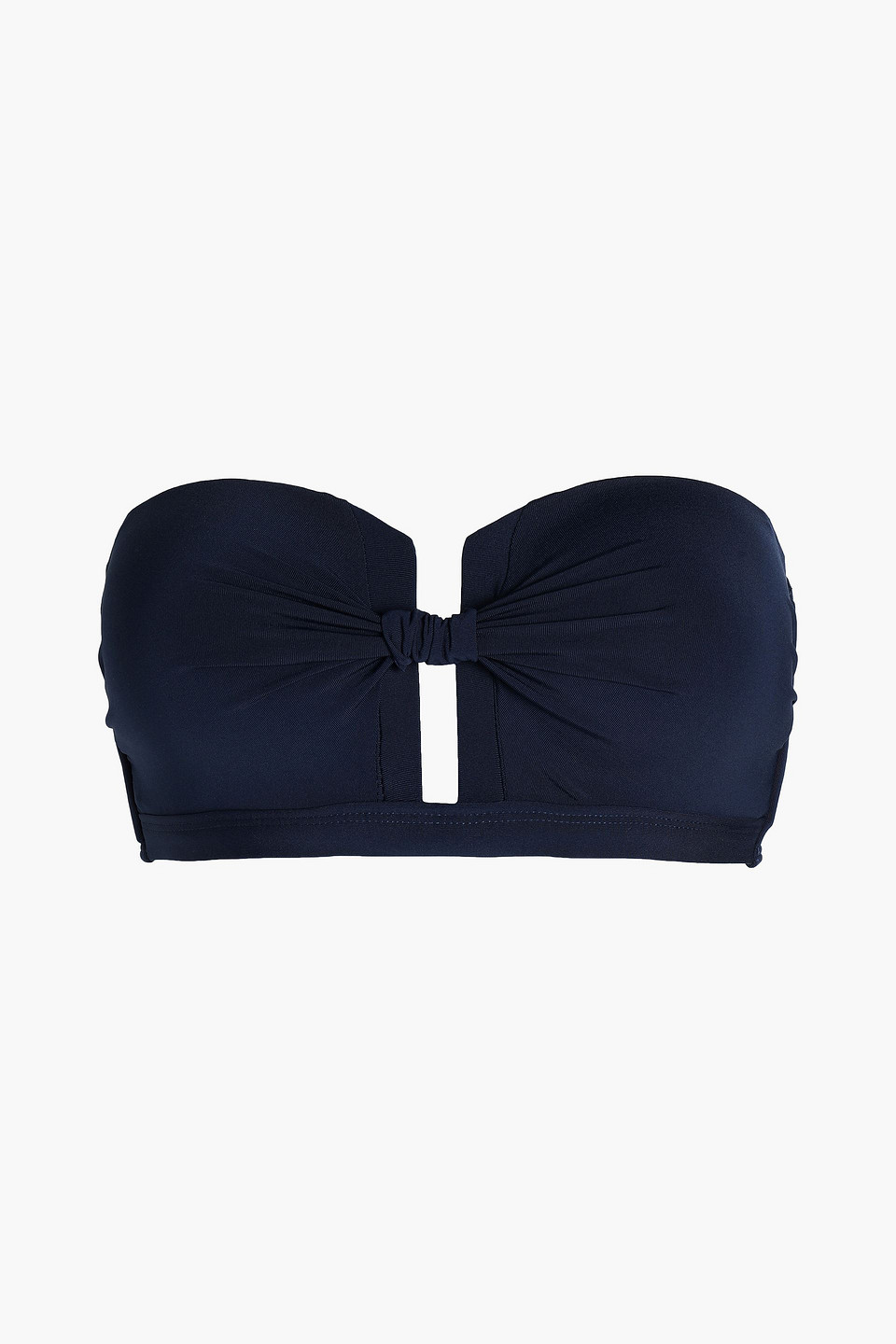 Jets Australia By Jessika Allen Woman Knotted Bandeau Bikini Top Midnight Blue Size 10