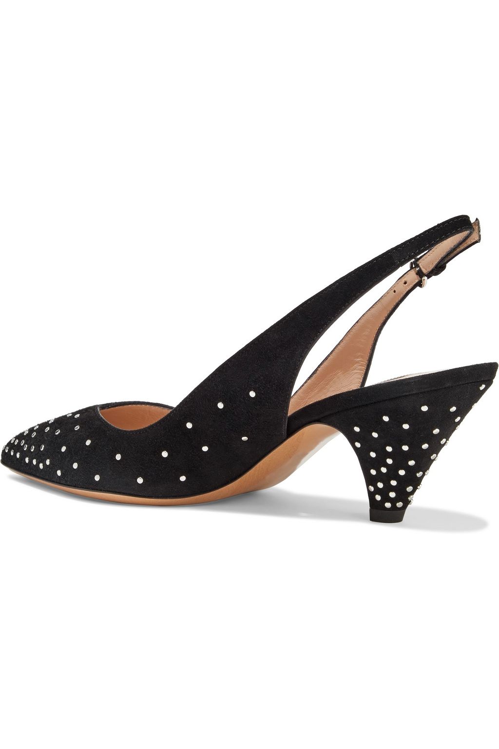 VALENTINO GARAVANI Studded suede slingback pumps