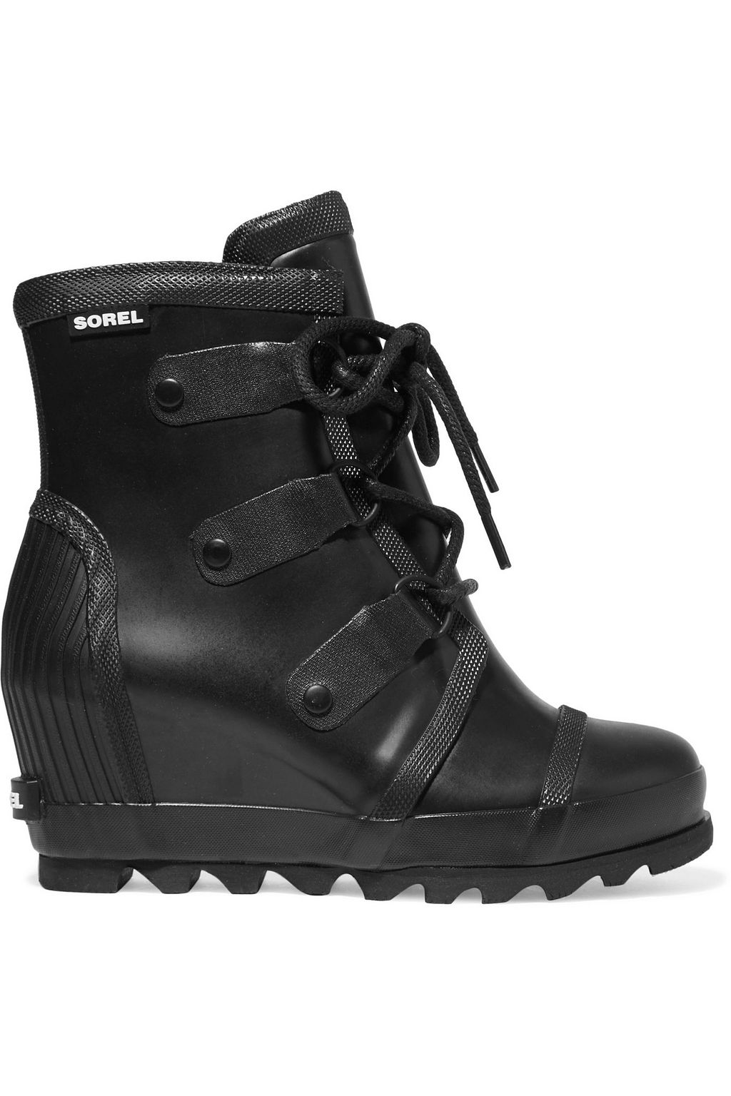 rubber wedge boots