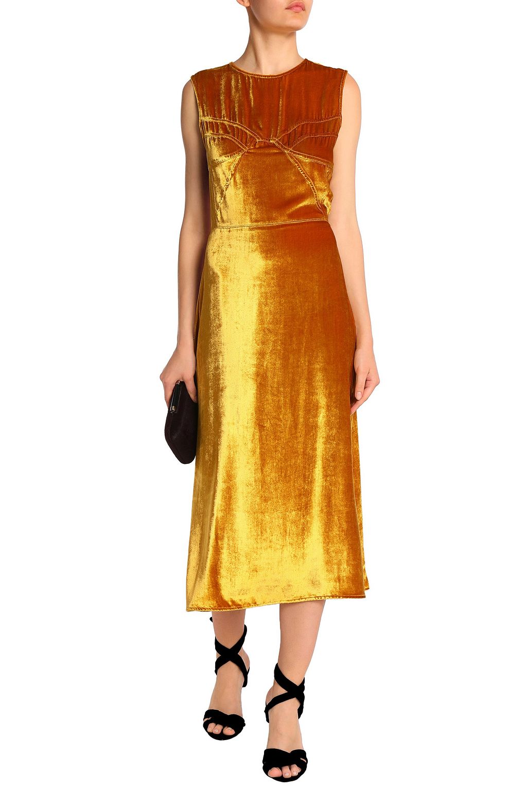 TOME Metallic chenille midi dress