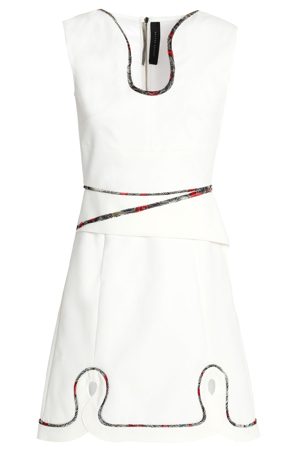 white designer mini dress