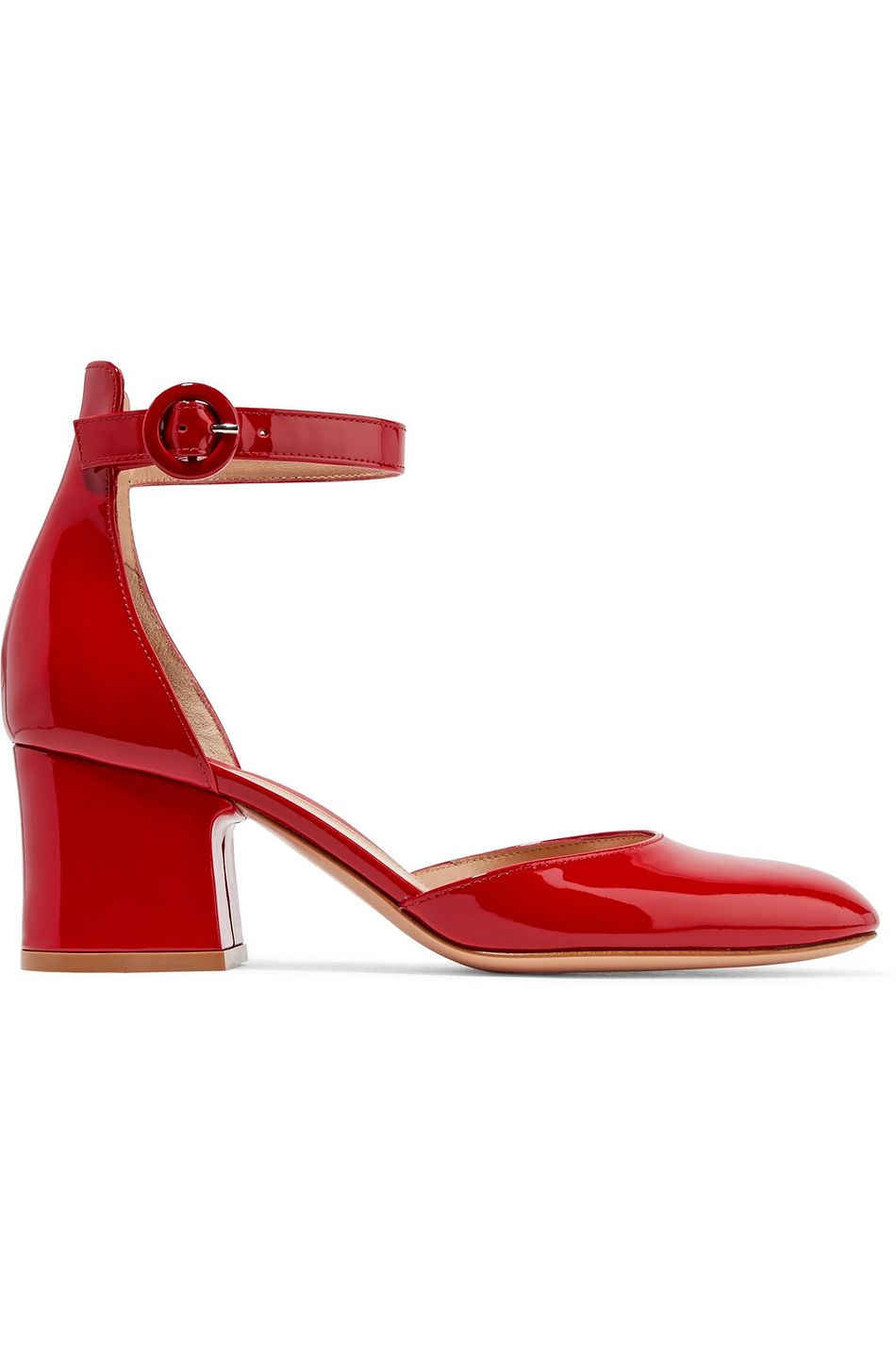 red patent mary jane heels