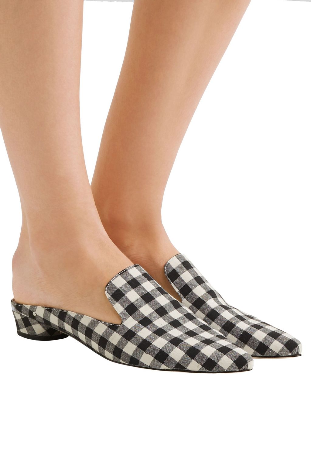 SAM EDELMAN Augustine gingham canvas slippers