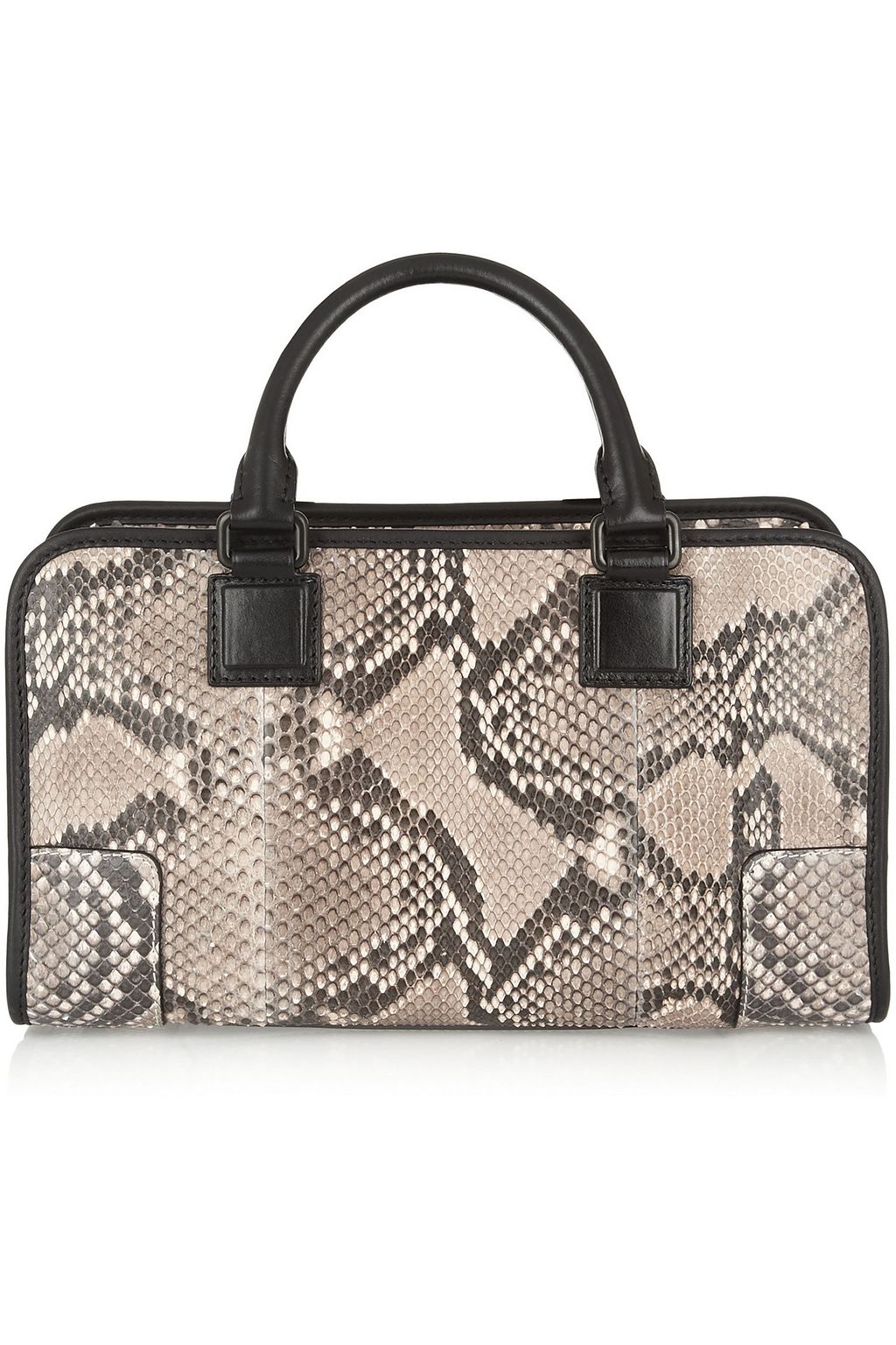 LOEWE Amazona leather-trimmed python tote