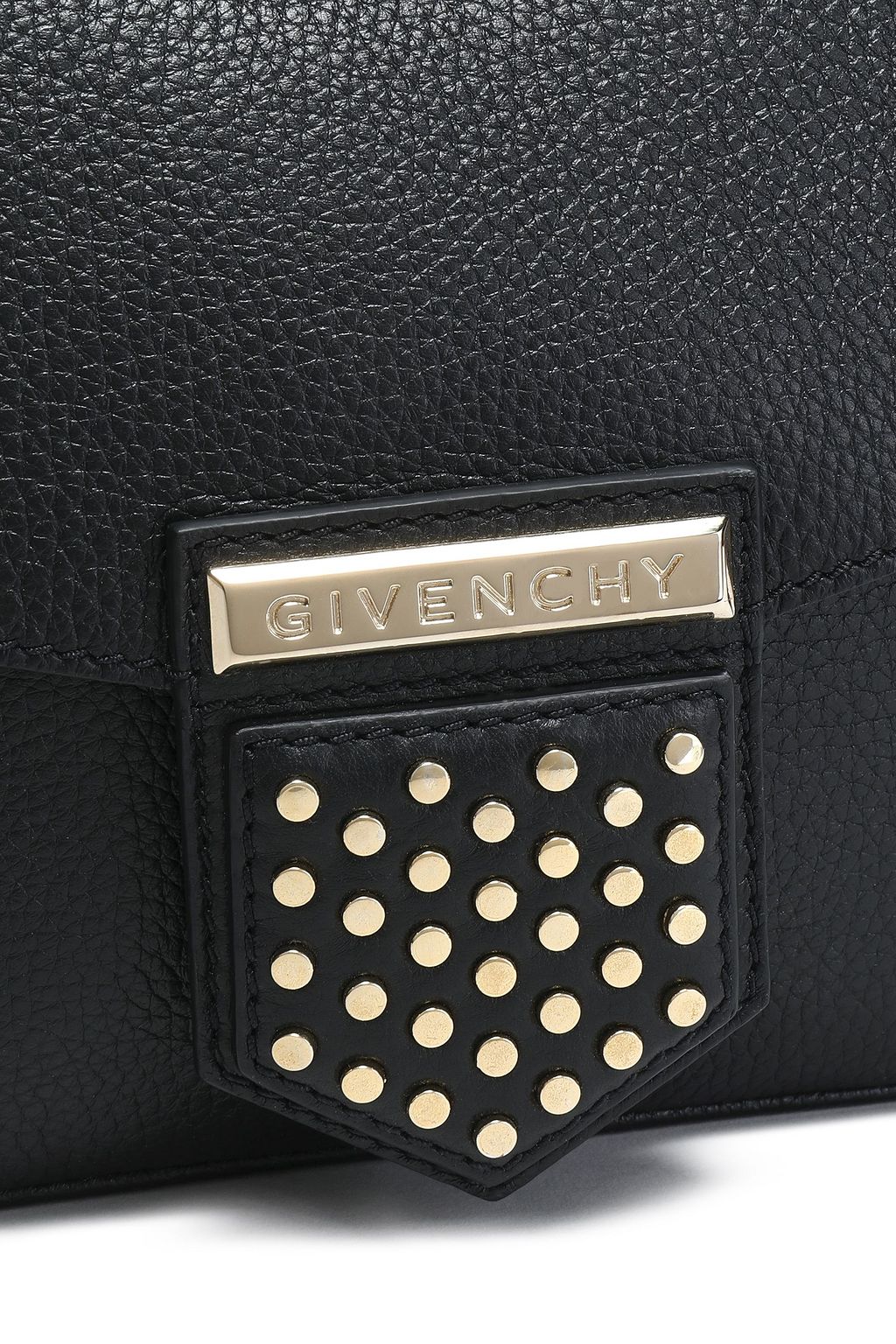 GIVENCHY Studded textured-leather shoulder bag