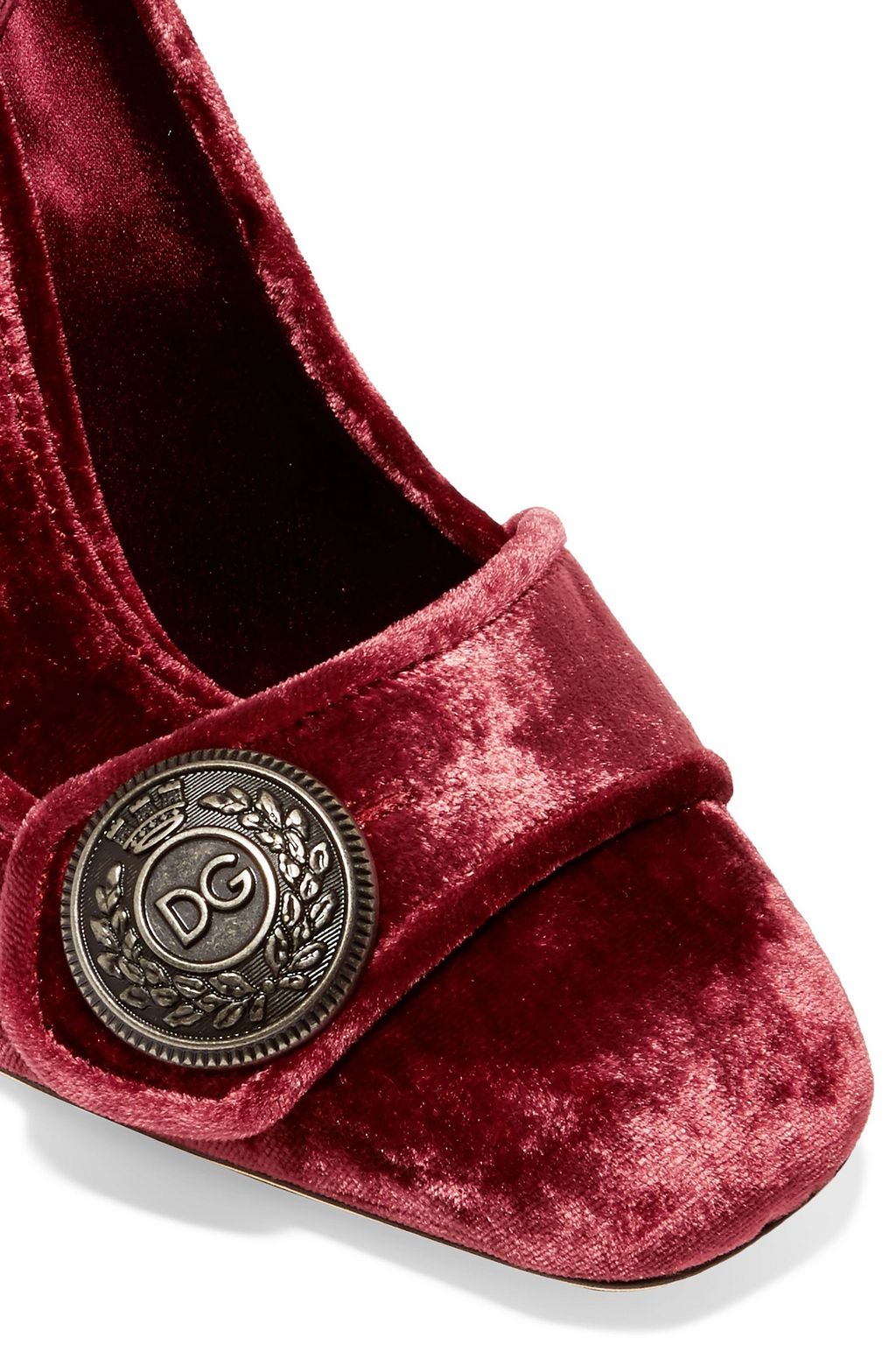 DOLCE&GABBANA Embellished velvet pumps