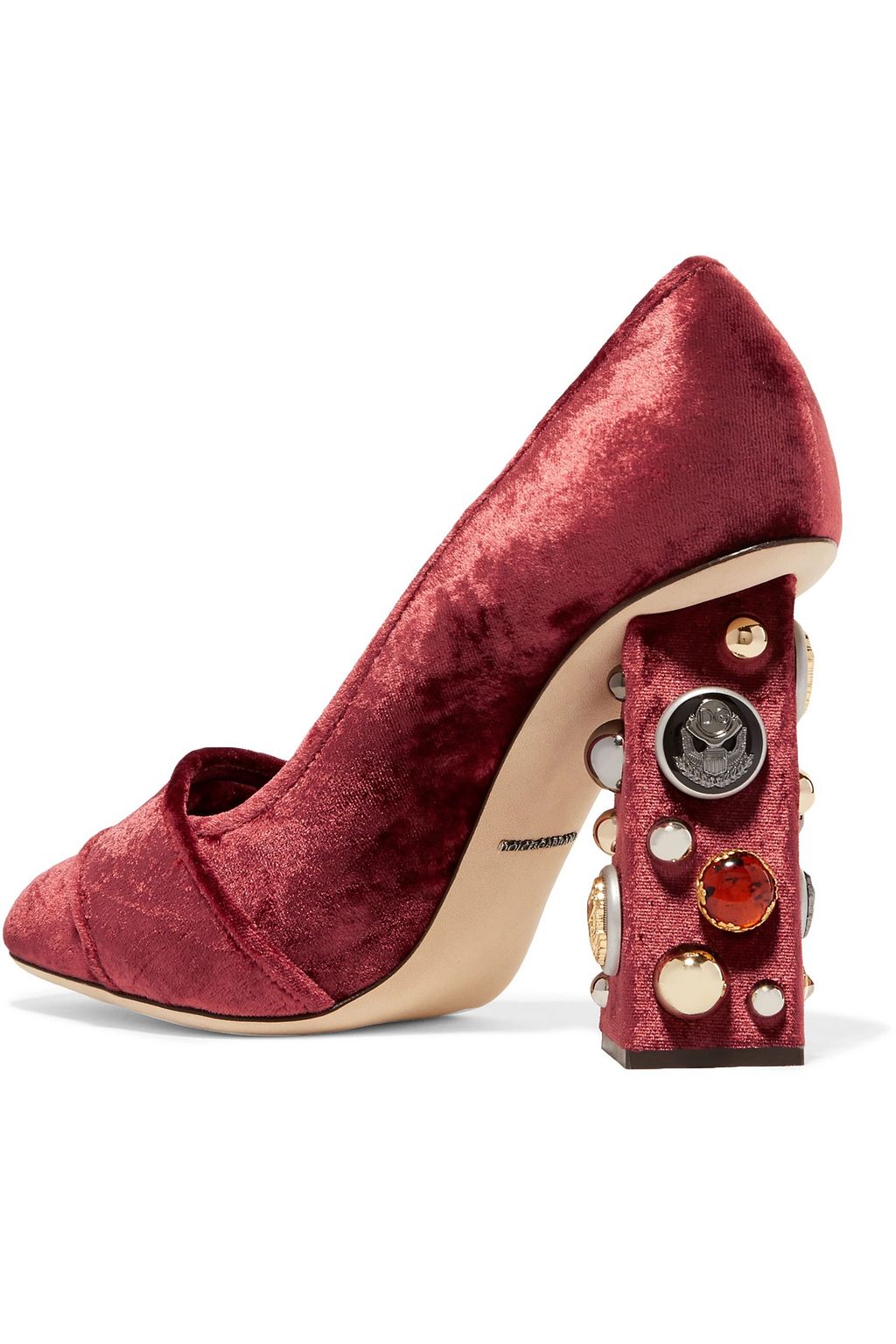 DOLCE&GABBANA Embellished velvet pumps