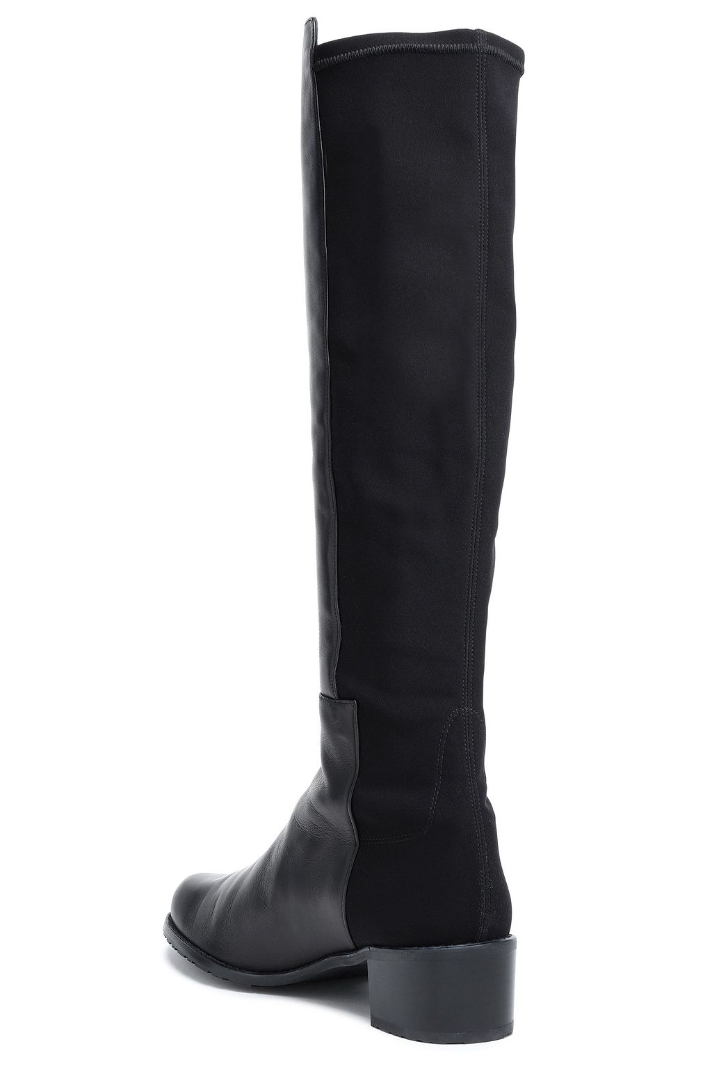 STUART WEITZMAN Mezzamezza City leather and neoprene knee boots