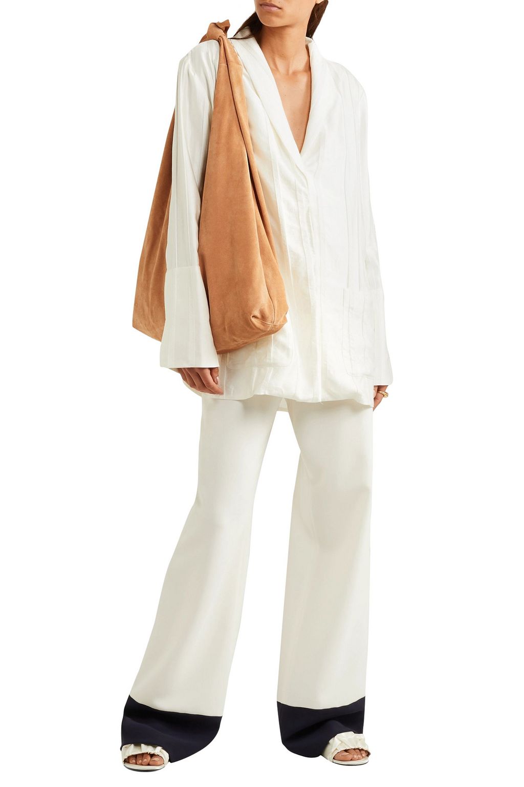 THE ROW Bindle knotted suede shoulder bag