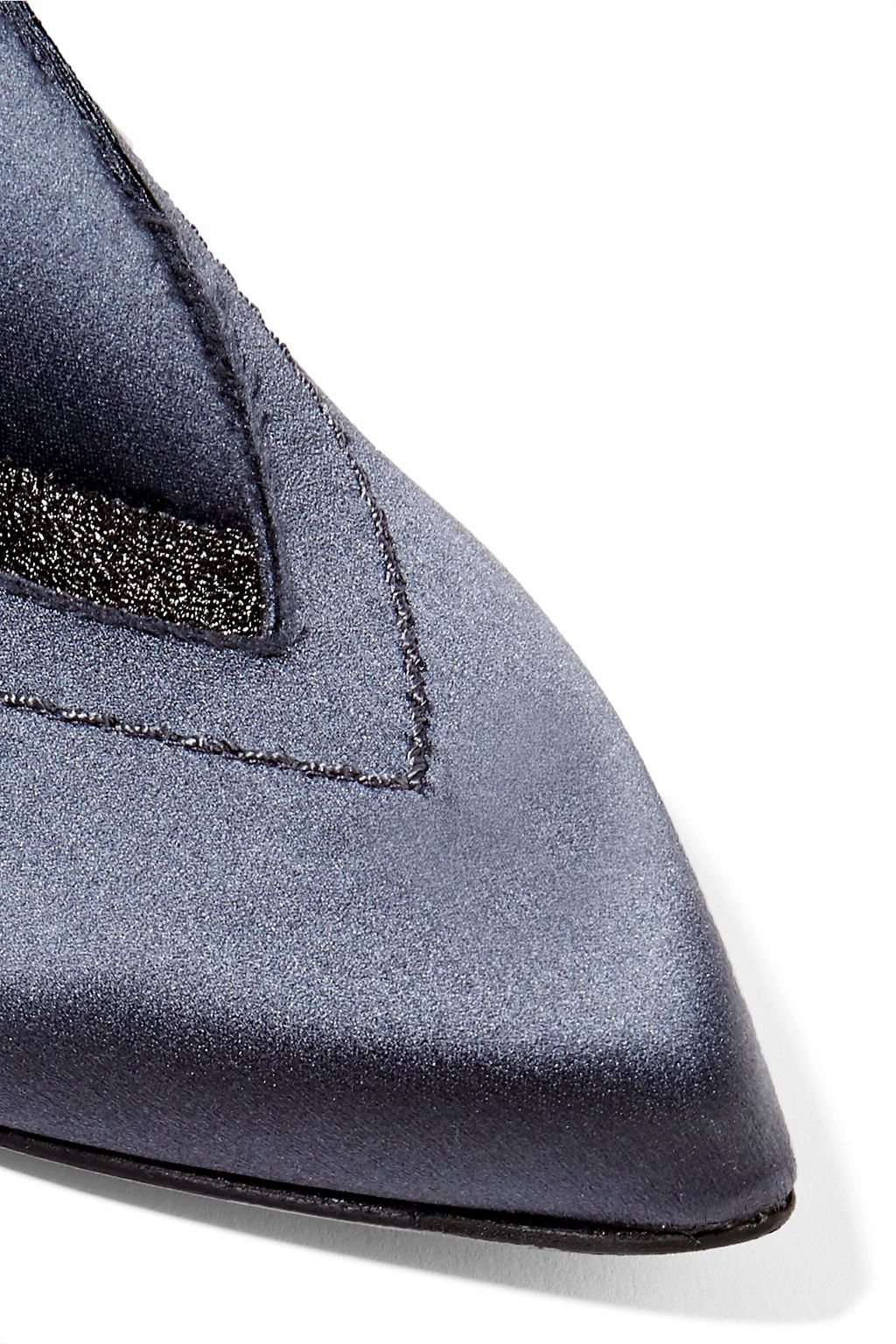 PEDRO GARCÍA Elena frayed satin pumps