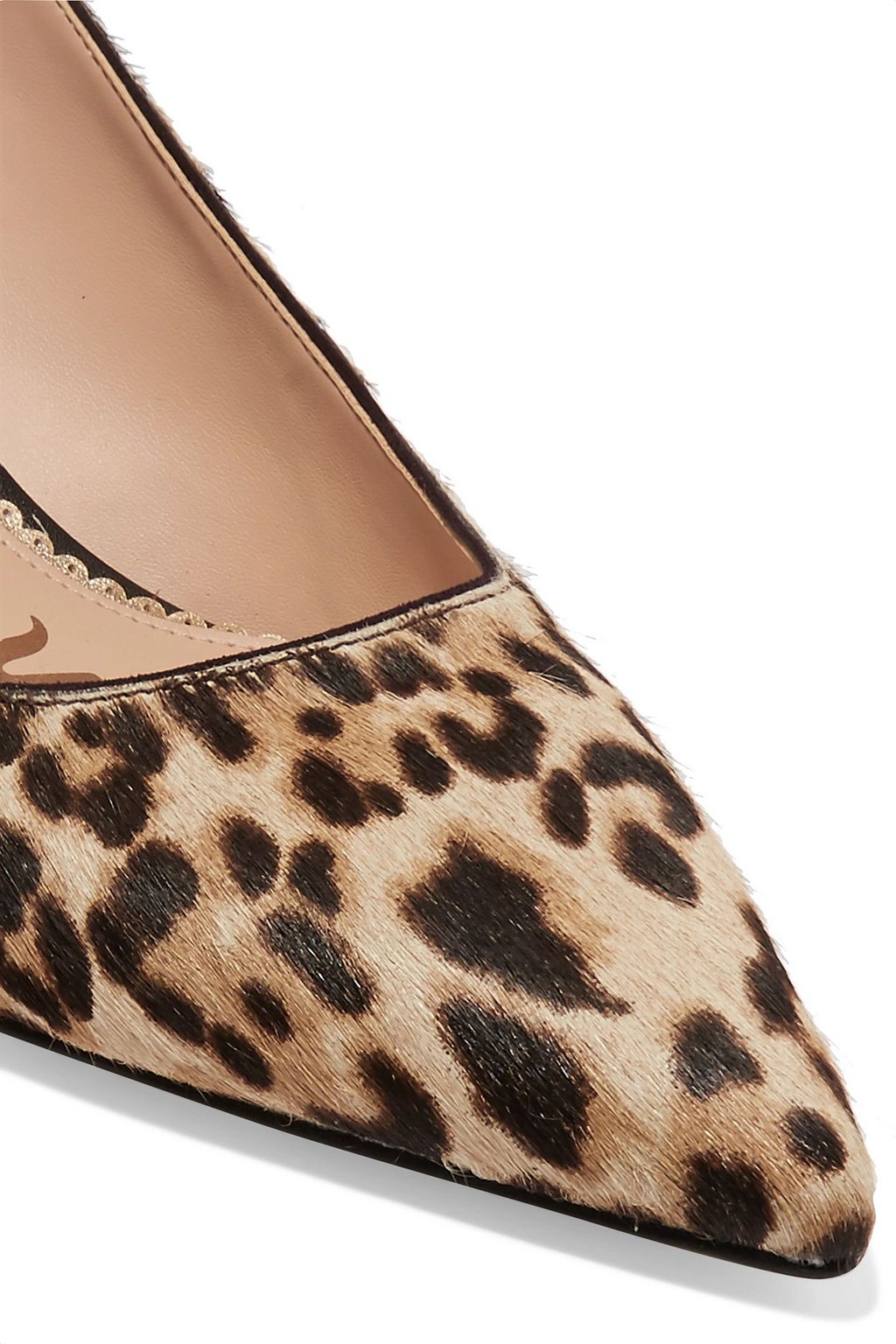 SAM EDELMAN Ludlow leopard-print calf hair slingback pumps