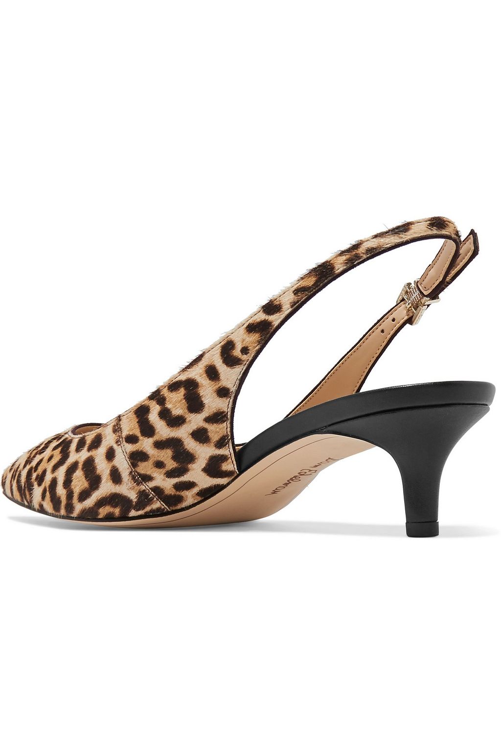SAM EDELMAN Ludlow leopard-print calf hair slingback pumps