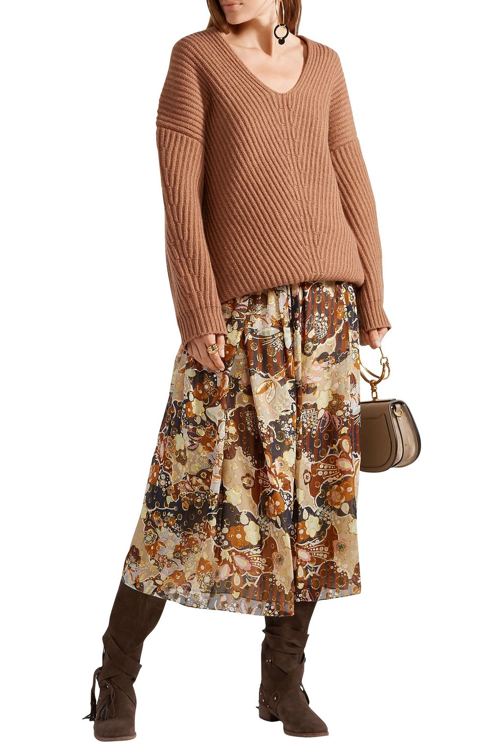 SEE BY CHLOÉ Dasha Dakar studded suede over-the-knee boots