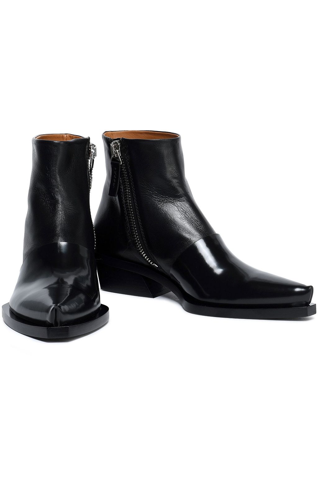 PROENZA SCHOULER Patent and smooth-leather ankle boots