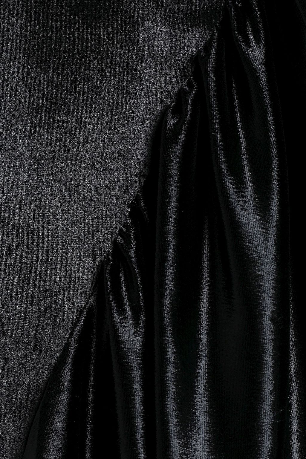 MILLY Angelina asymmetric ruffled velvet skirt