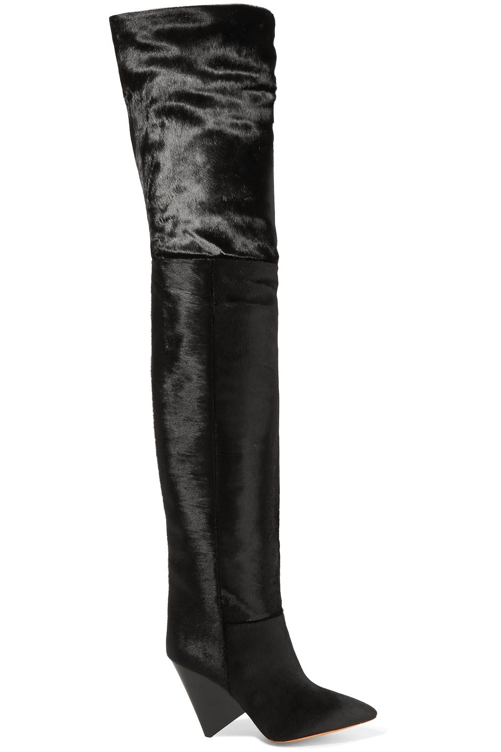 black calf hair boots