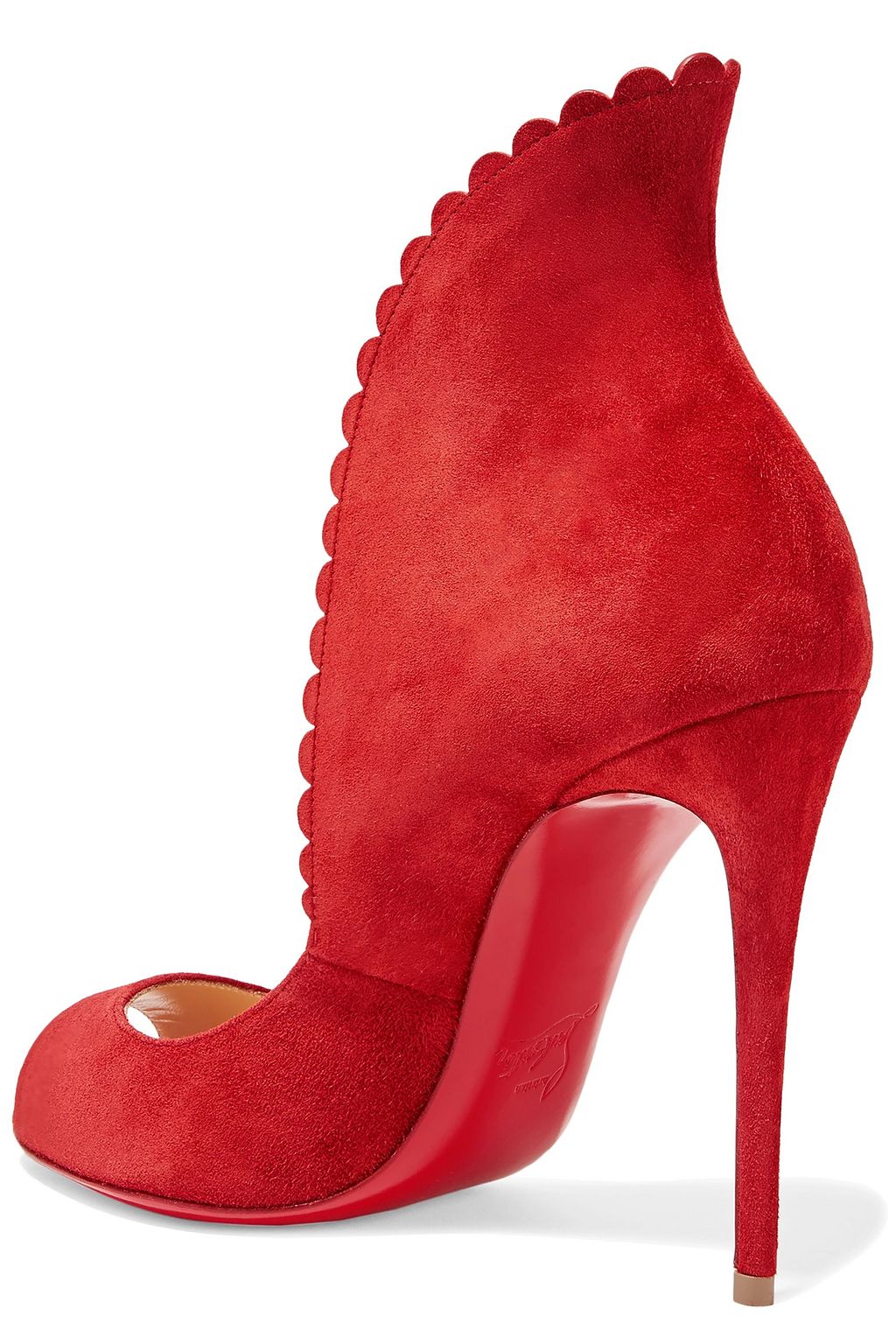 pijonina 100 scalloped suede pumps
