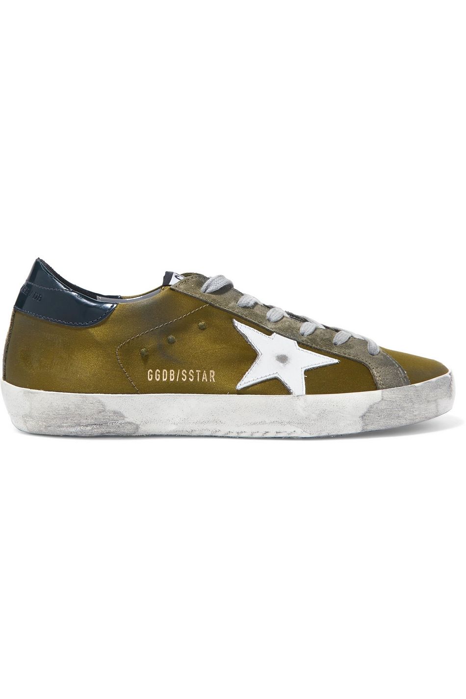 billie metallic leather and satin sneaker