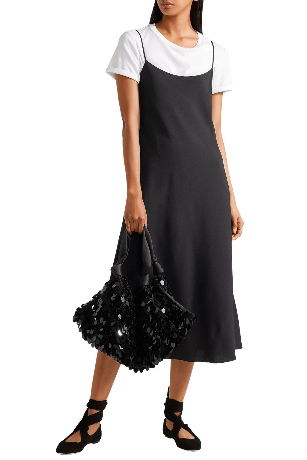 THE ROW Ascot sequined crochet-knit shoulder bag