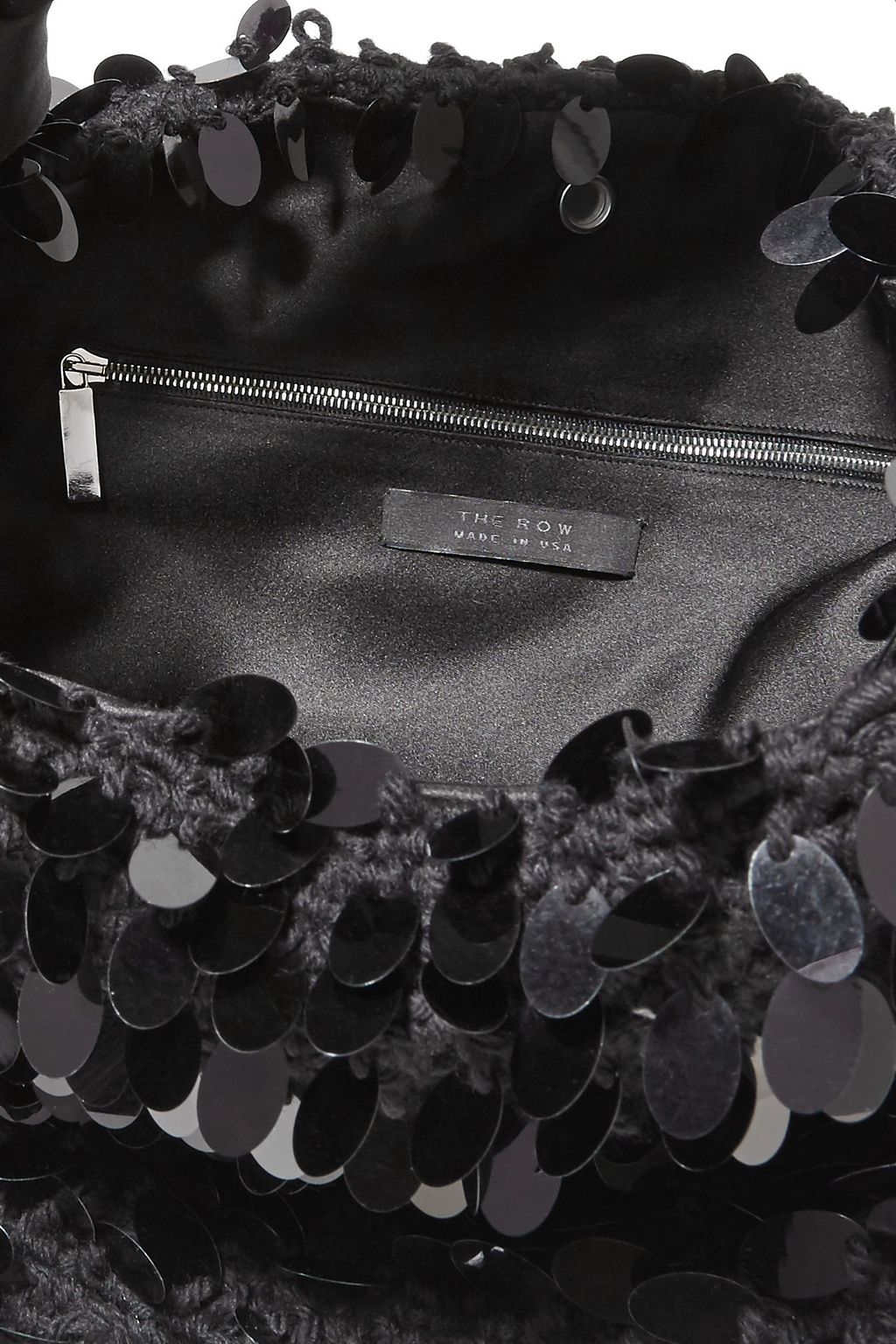 THE ROW Ascot sequined crochet-knit shoulder bag