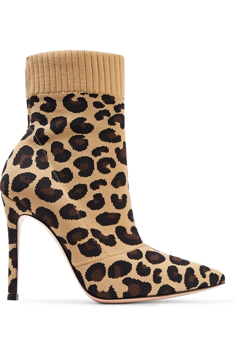 leopard print sock boots