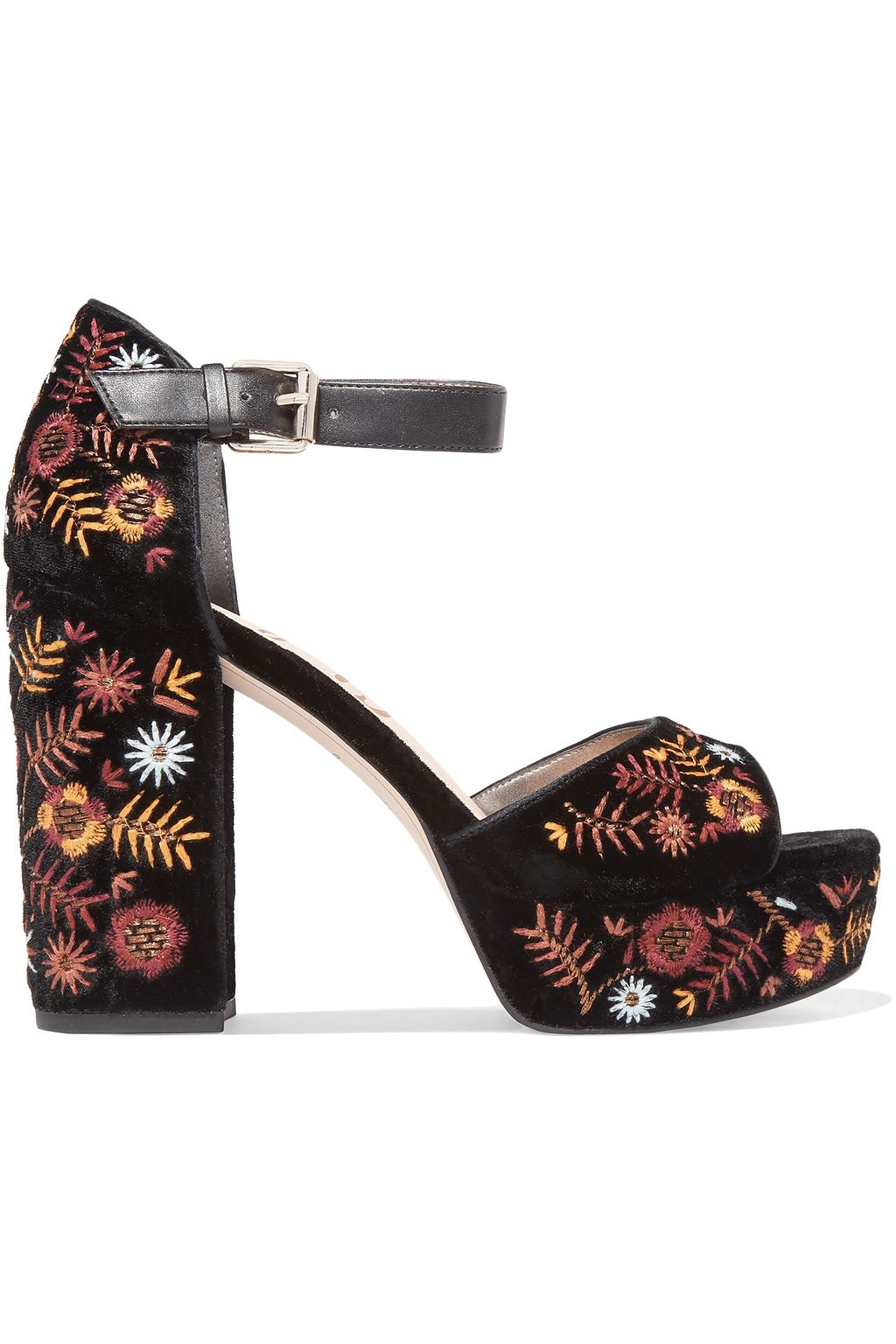 Sam Edelman Velvet Platform Sandals Top 