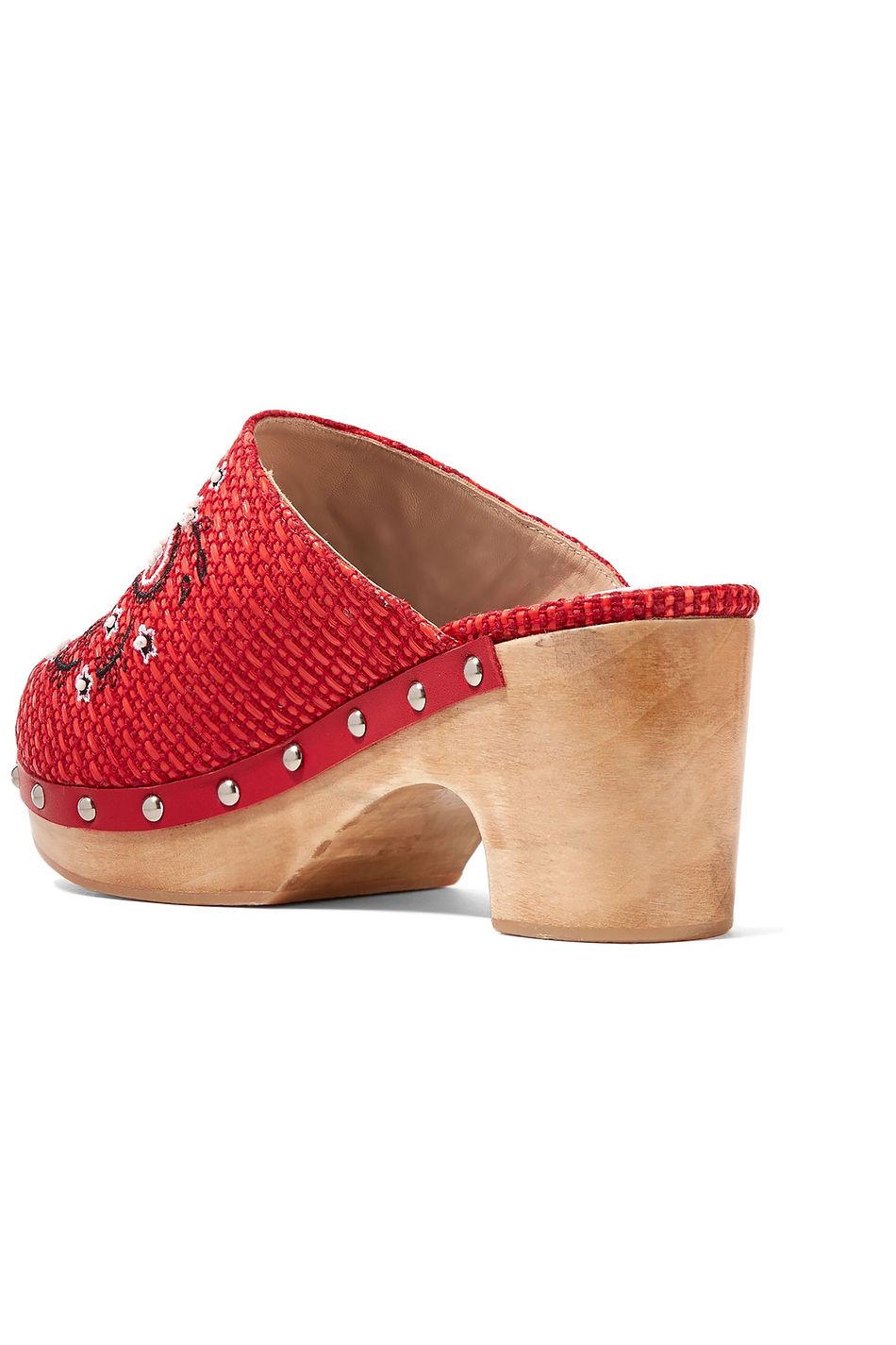 embroidered clogs