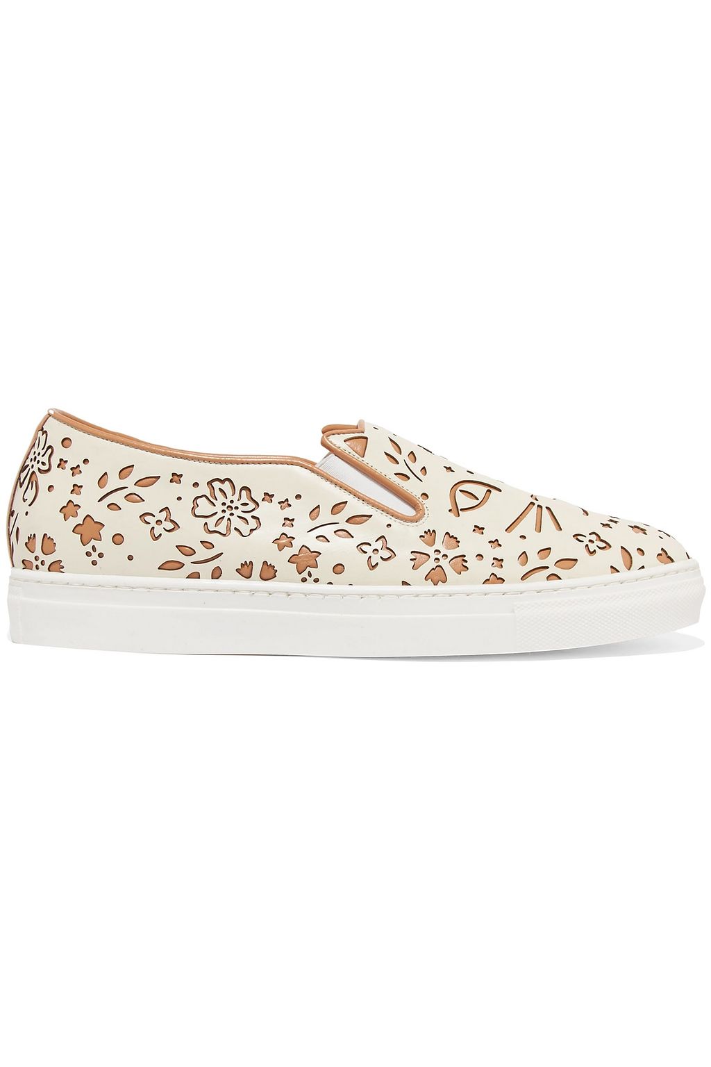 CHARLOTTE OLYMPIA Cool Cats lasercut leather slipon sneakers THE