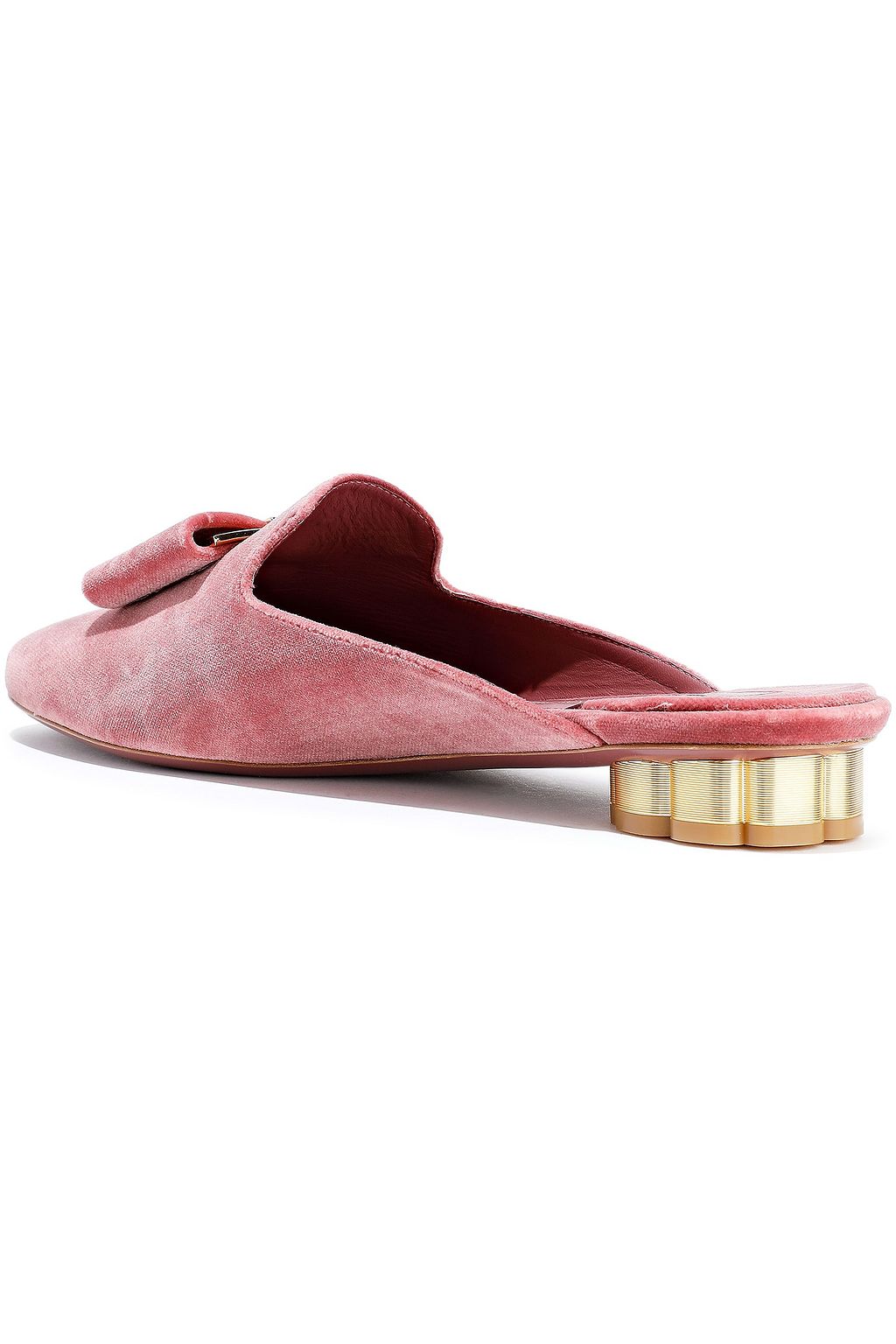 FERRAGAMO Sciacca リボン付き ベルベット スリッポン