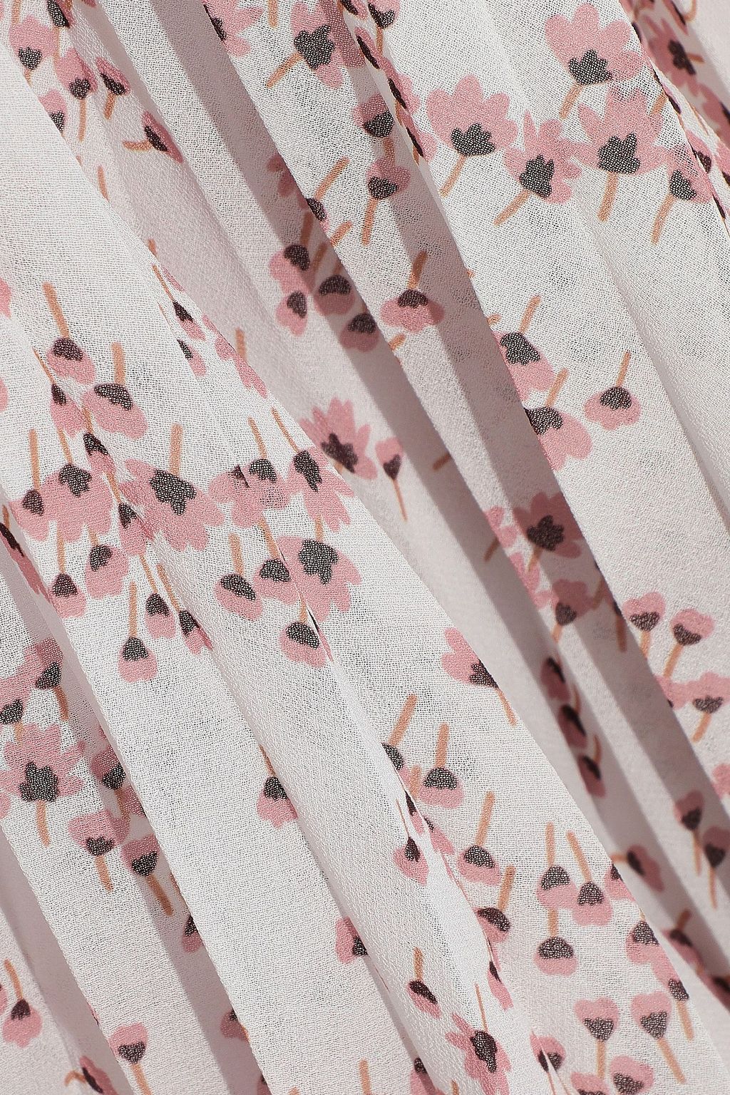MARKUS LUPFER Nevada asymmetric floral-print chiffon skirt