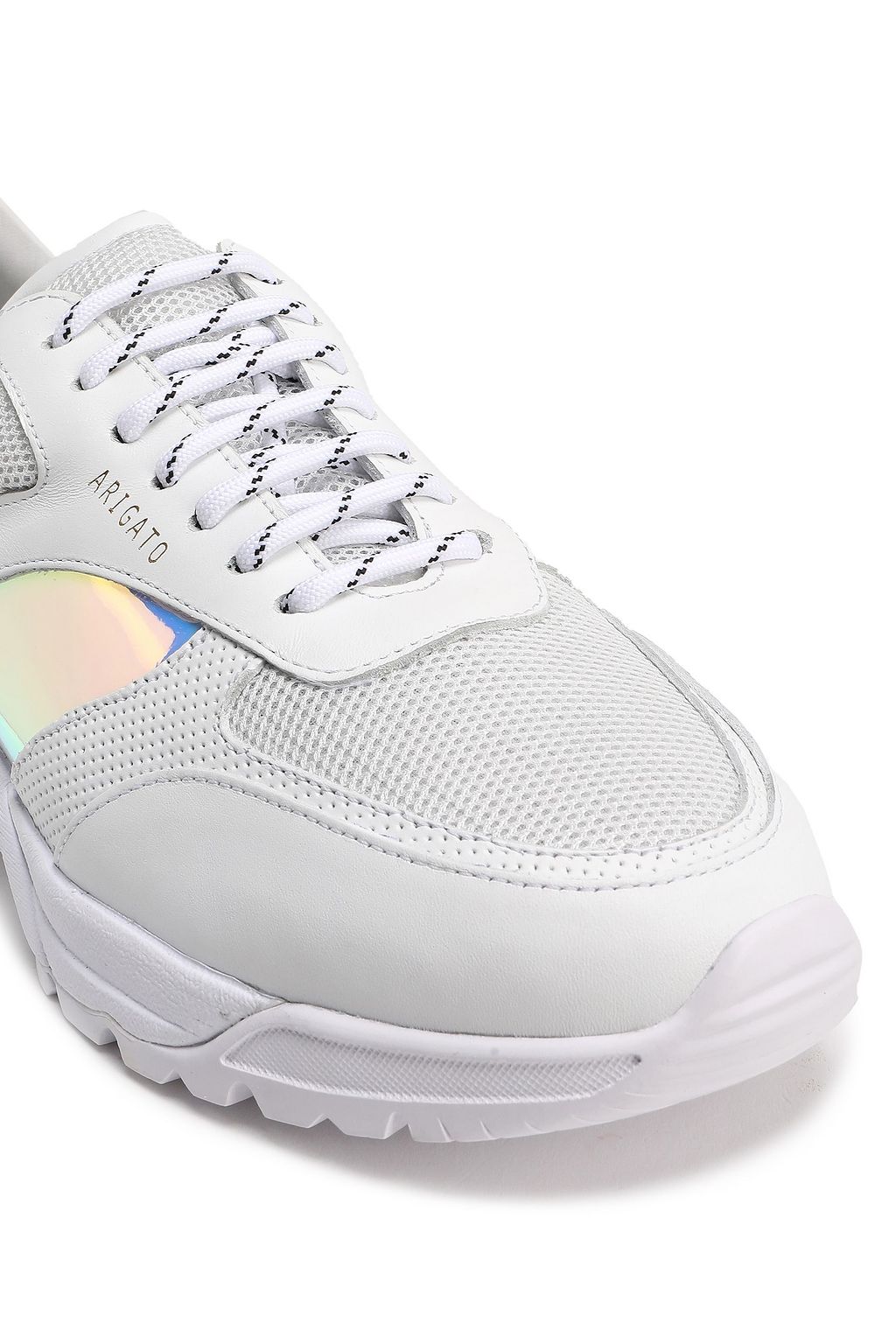 AXEL ARIGATO Mesh-paneled iridescent and smooth leather sneakers