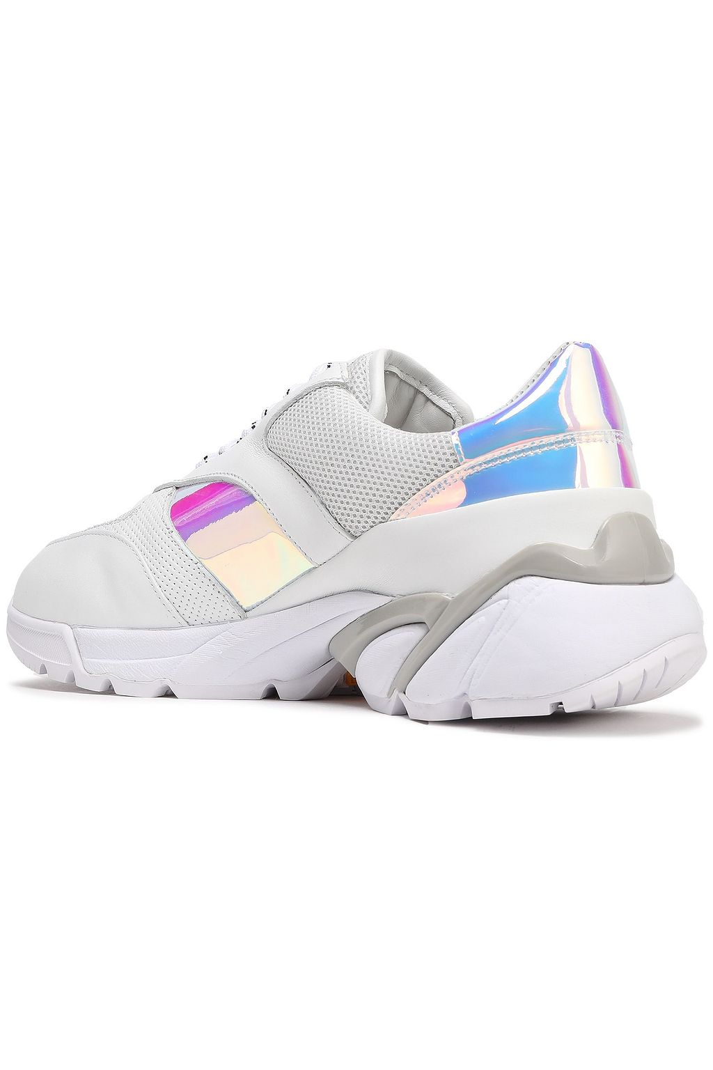 AXEL ARIGATO Mesh-paneled iridescent and smooth leather sneakers