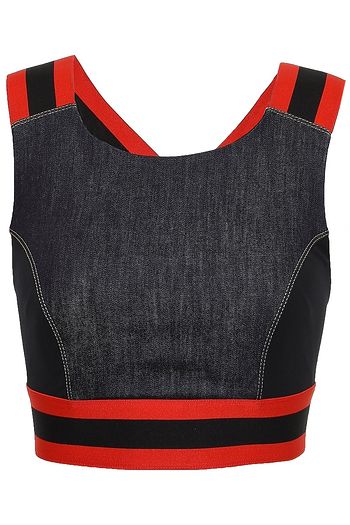 denim sports bra