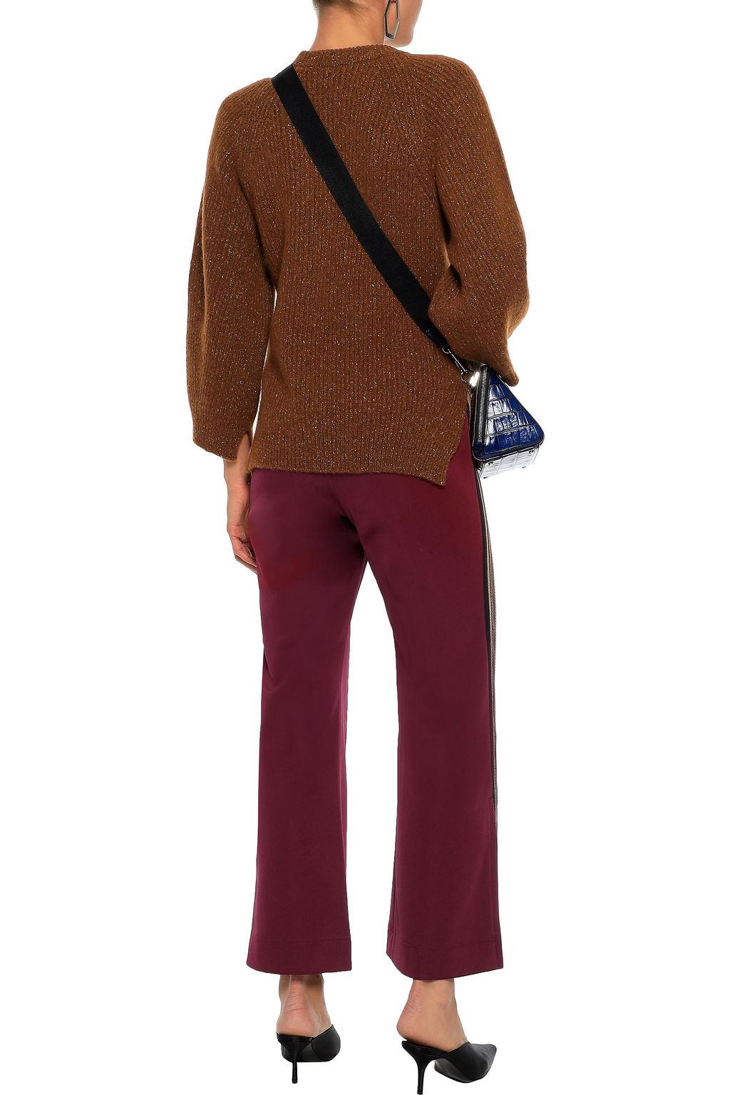 MARC JACOBS Striped stretch-jersey flared pants