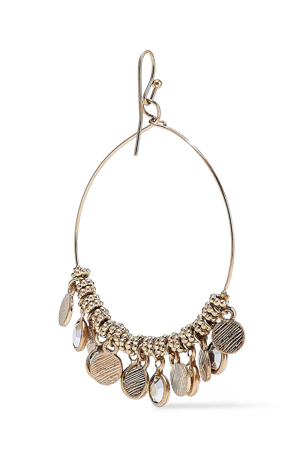 KENNETH JAY LANE Burnished gold-tone crystal earrings