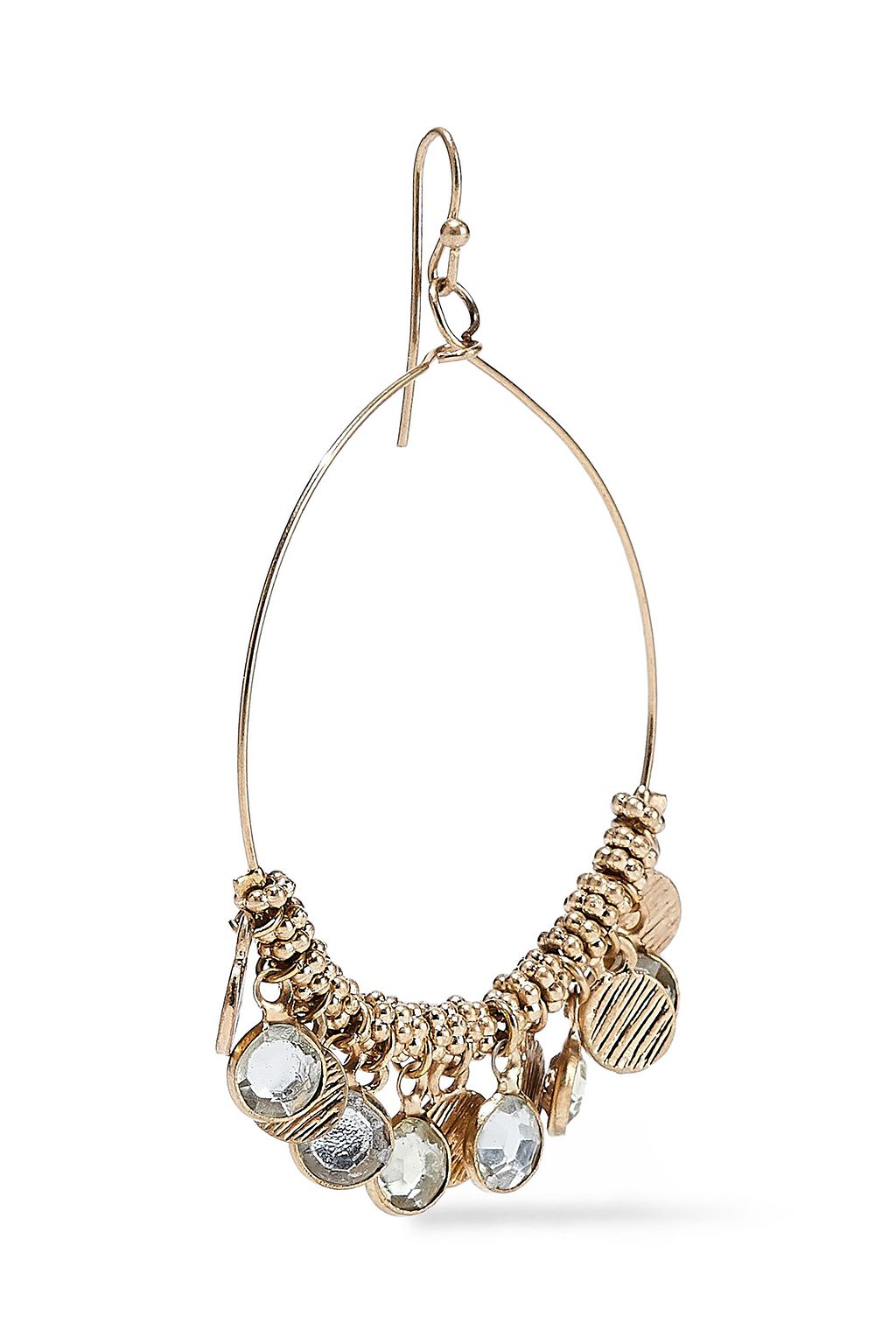 KENNETH JAY LANE Burnished gold-tone crystal earrings