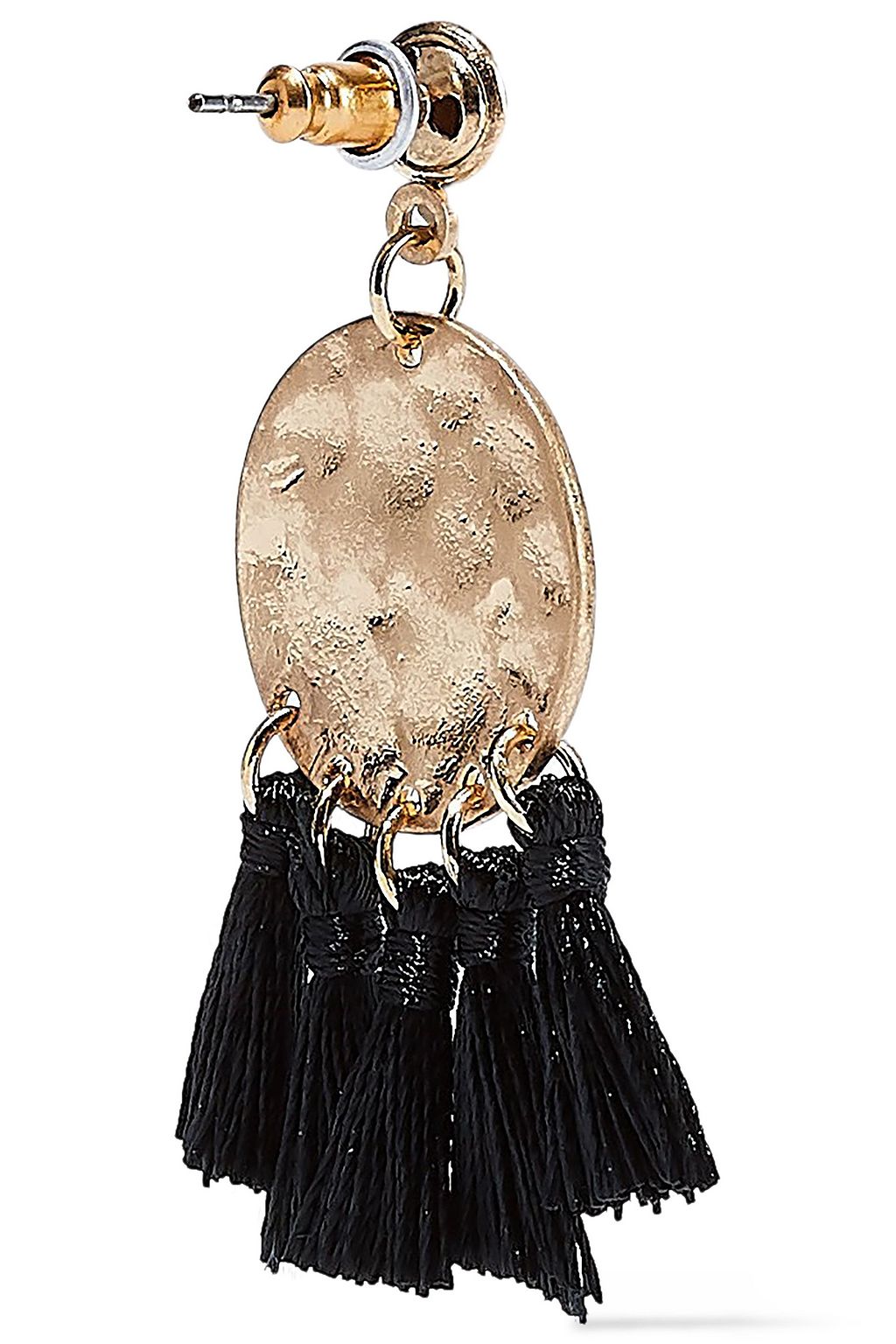 KENNETH JAY LANE Burnished gold-tone tassel earrings