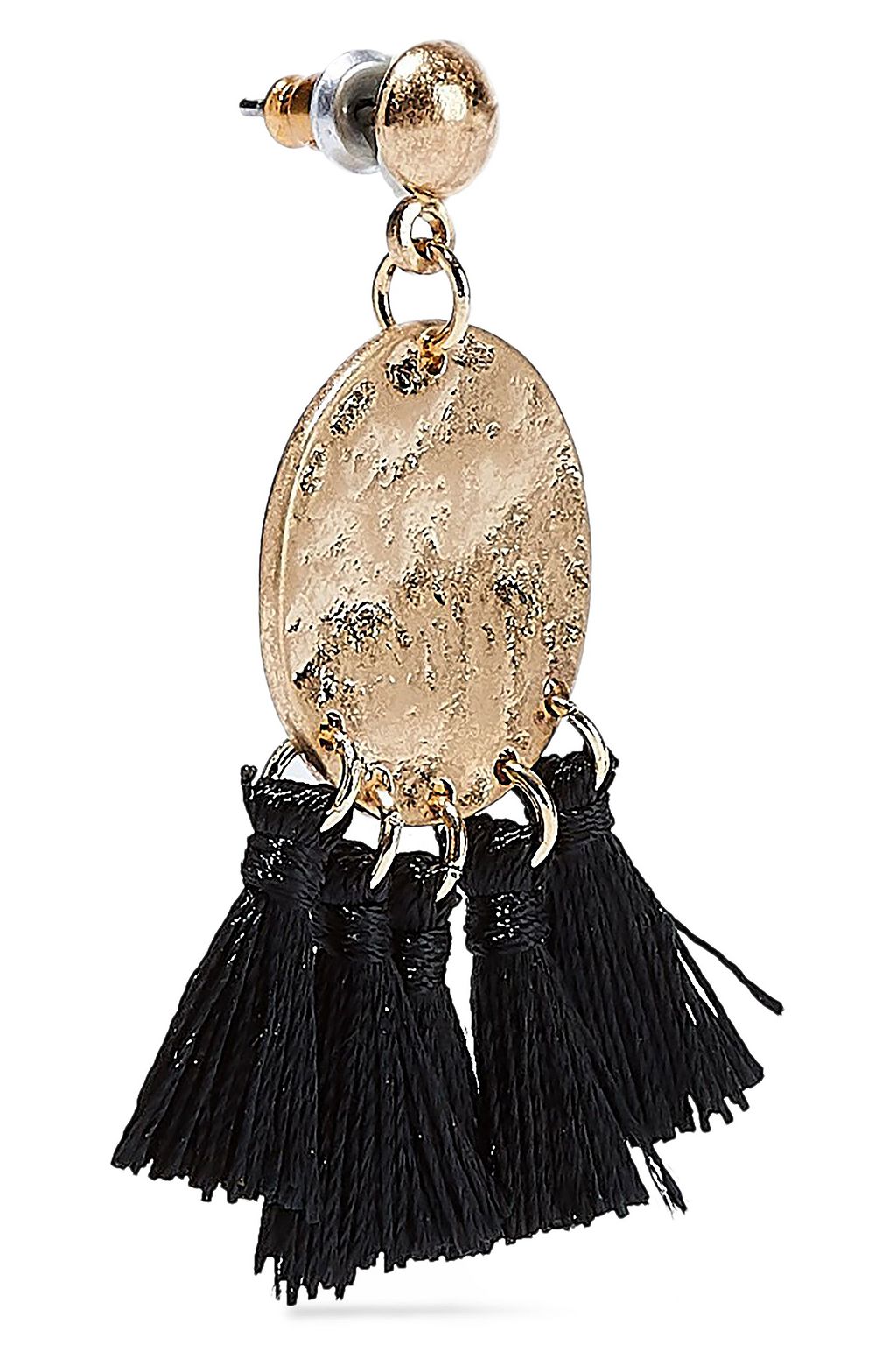 KENNETH JAY LANE Burnished gold-tone tassel earrings
