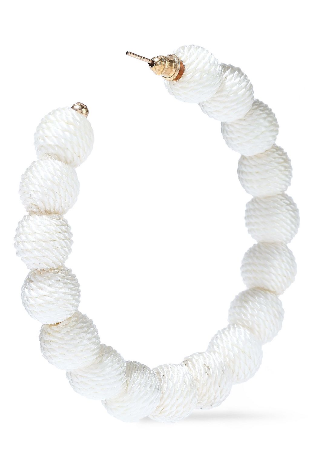 KENNETH JAY LANE Gold-tone cord hoop earrings