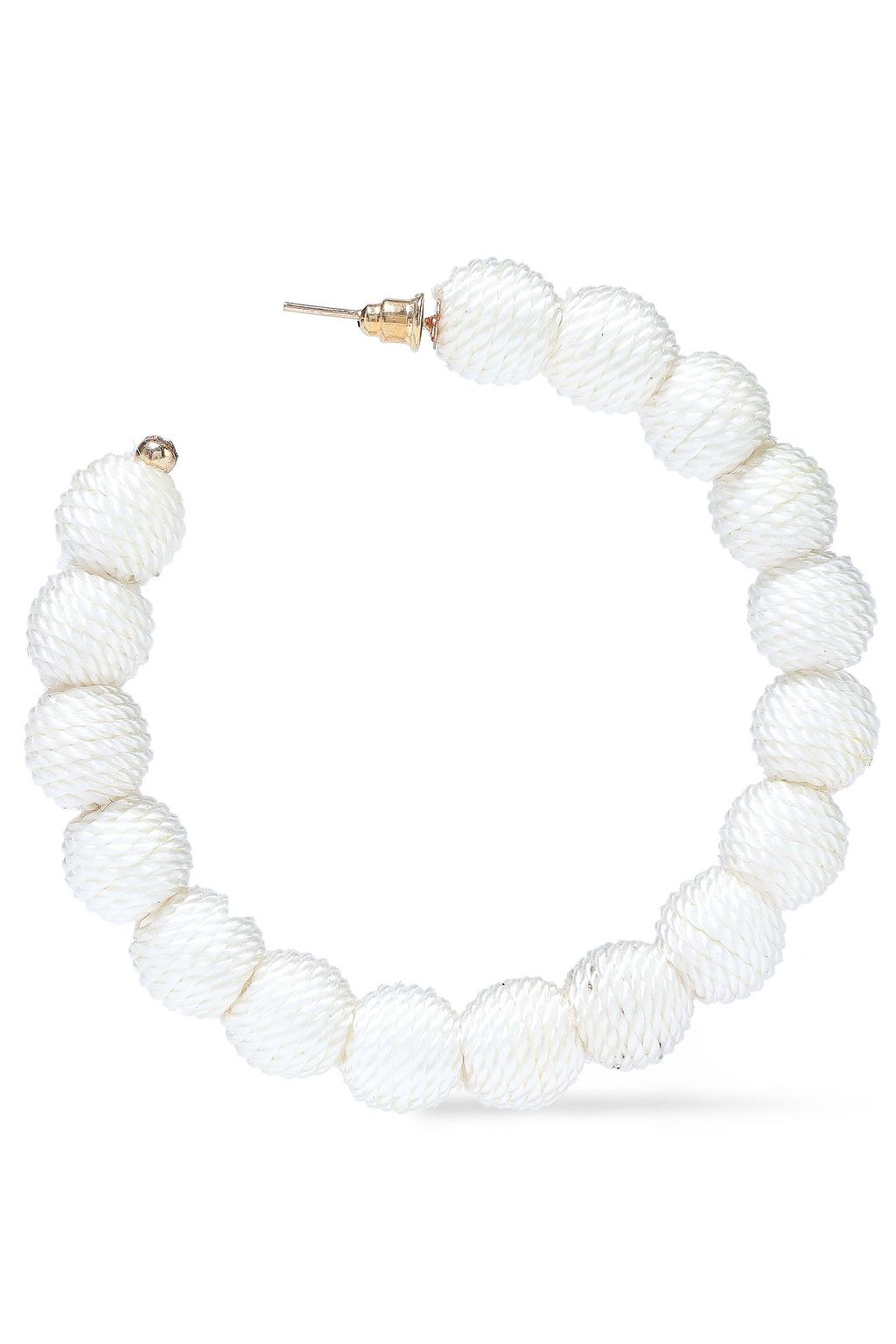 KENNETH JAY LANE Gold-tone cord hoop earrings