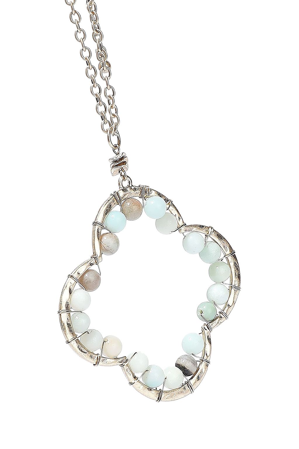KENNETH JAY LANE 22-karat gold-plated amazonite necklace