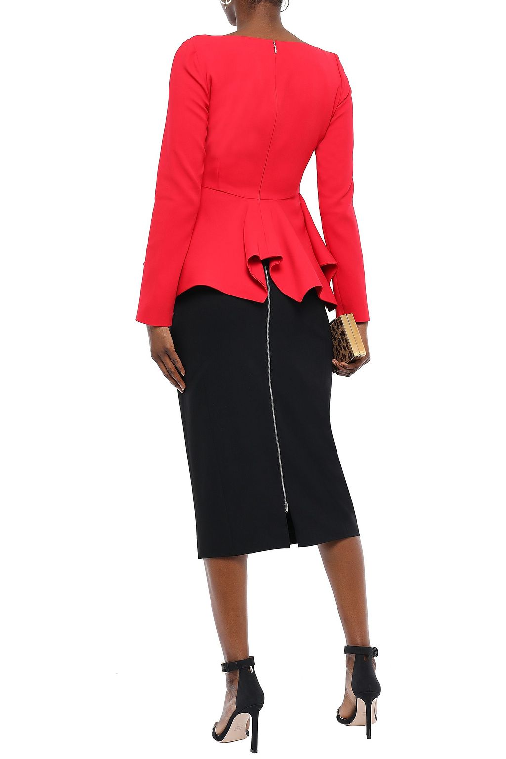 ANTONIO BERARDI Stretch-crepe midi pencil skirt