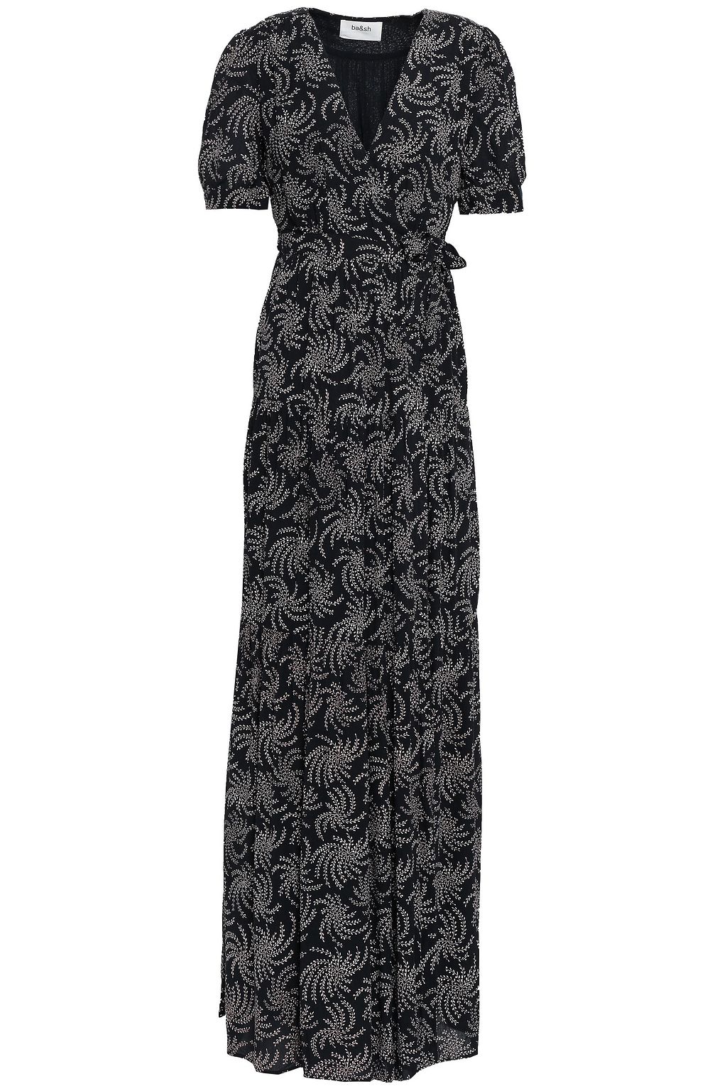 midnight blue wrap dress