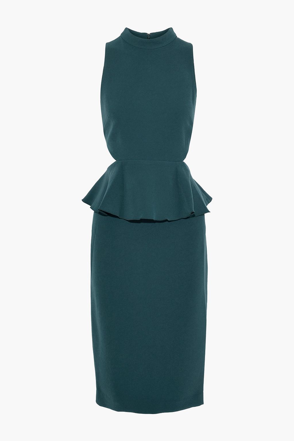 Petrol Karyn cutout crepe peplum dress 